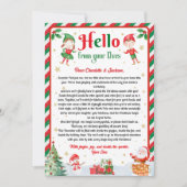 Hello From Your Elves Christmas Arrival Letter  招待状 (正面)