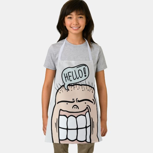 Hello funny cartoon smiling cute kids  エプロン (インサイチュ)