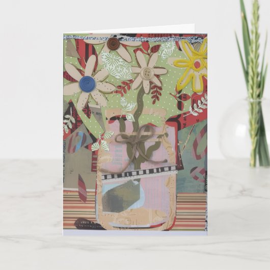 hello.getwell. blank/flowers bouquet paper art des サンキューカード (正面)