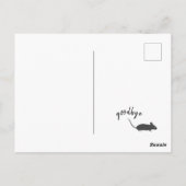 Hello & Goodbye猫とネズミのかわいいおもしろい猫 ポストカード (裏面)