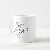 HELLO GORGEOUS タイポグラフィ オーダーメイド コーヒーマグカップ (正面左)