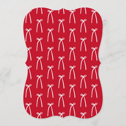 Hello Gorgeous bow Galentine’s Day Red and Pink 招待状 (裏面)