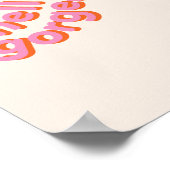 Hello gorgeous cute pink typography wall art ポスター (角)