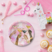 Hello Gorgeous Galentine's Day Glitter Pink ペーパープレート (パーティー)