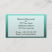 Hello Gradient Oneカラーティール(緑がかった色)とカスタム文字 名刺 (裏面)