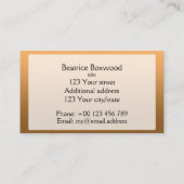 Hello Gradient Oneカラー金ゴールドとカスタム文字 名刺 (裏面)