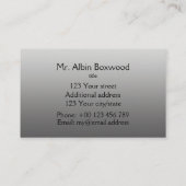 Hello Gradient One Color Silver (文字付き) 名刺 (裏面)