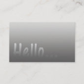 Hello Gradient One Color Silver (文字付き) 名刺 (正面)