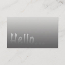 Hello Gradient One Color Silver (文字付き) 名刺