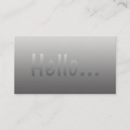 Hello Gradient One Color Silver (文字付き) 名刺