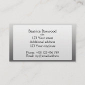 Hello Gradient One Color Silver (文字付き) 名刺 (裏面)