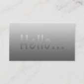 Hello Gradient One Color Silver (文字付き) 名刺 (正面)