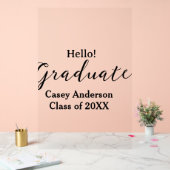 Hello graduate class of 20XX name congrats stylish アクリルサイン (ウェディング)