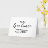 Hello graduate class of 20XX name congrats stylish カード (黄色い花)