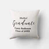 Hello graduate class of 20XX name congrats stylish クッション (裏面)