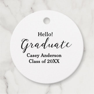 Hello graduate class of 20XX name congrats stylish フェイバータグ