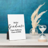 Hello graduate class of 20XX name congrats stylish フォトプラーク (側面)