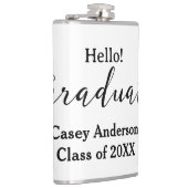 Hello graduate class of 20XX name congrats stylish フラスク (右)