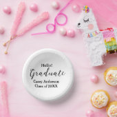 Hello graduate class of 20XX name congrats stylish ペーパーボウル (パーティー)