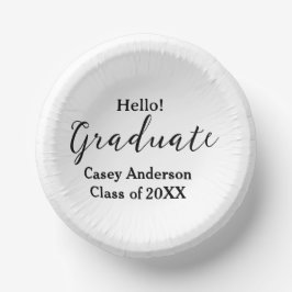 Hello graduate class of 20XX name congrats stylish ペーパーボウル