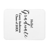 Hello graduate class of 20XX name congrats stylish マグネット (横)