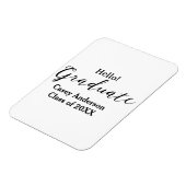 Hello graduate class of 20XX name congrats stylish マグネット (左側)