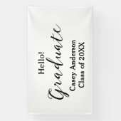 Hello graduate class of 20XX name congrats stylish 横断幕 (縦)