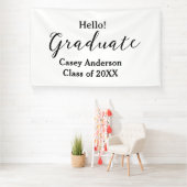Hello graduate class of 20XX name congrats stylish 横断幕 (インサイチュ)