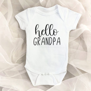 Hello Grandpa妊娠告知おじいちゃん ベビーボディスーツ