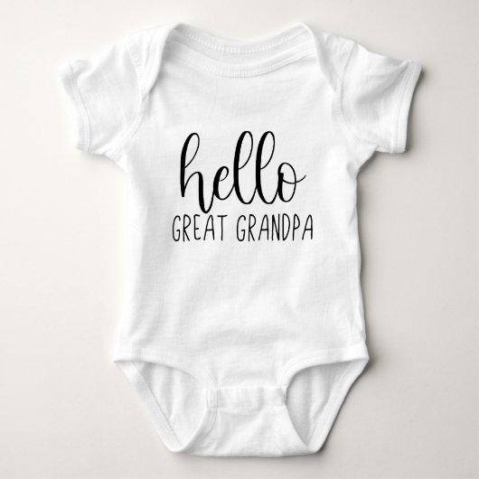 Hello Grandpa素晴らし妊娠の発表 ベビーボディスーツ (正面)