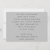 hello grayフェモダンーシンプルドミニマル写真 案内状 (裏面)