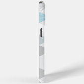 Hello Gray and Blue Linen Pattern iPhone 6 Plus Case-Mate iPhoneケース (裏面 / 右)