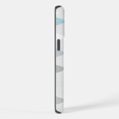 Hello Gray and Blue Linen Pattern iPhone 6 Plus iPhoneケース (右側面)