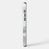 Hello Gray and Blue Linen Pattern iPhone 6 Plus iPhoneケース (左側面)