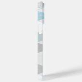 Hello Gray and Blue Linen Pattern iPhone Case-Mate iPhoneケース (裏面 / 右)