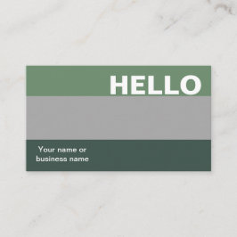 Hello Green Grayカラーパレットクミニマルラス 名刺