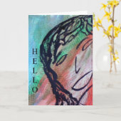 Hello Greetingカード カード (黄色い花)