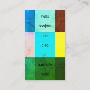 Hello Greetings/カラー見本 名刺