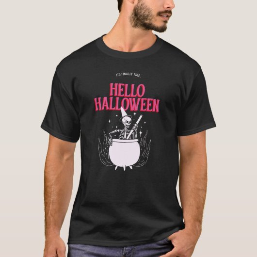 Hello Halloween Witch Brew T-Shirt Tシャツ (正面)