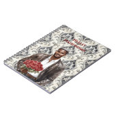Hello Handsome Black Man Royal Romantic Red Roses ノートブック (左側)