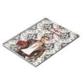 Hello Handsome Blond Man Royal Romantic Red Roses ノートブック (左側)