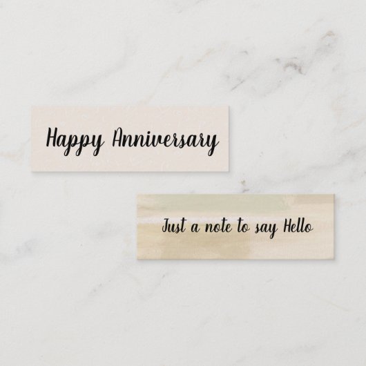 Hello/Happy Anniversary Mini名刺 スキニー名刺 (正面/裏面)
