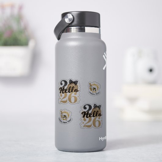 Hello Happy New Year 2026 シール (HydroFlask)