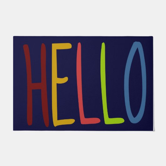 Hello Hi Rug, Indoor Welcome Mat パーソナライズされた, ドアマット (正面)