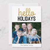 Hello Holidays – フォトクリスマスカード シーズンカード (正面)