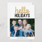 Hello Holidays – フォトクリスマスカード シーズンカード (正面/裏面)