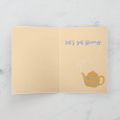 Hello Hot Tea Steamy Anniversary Greeting Card カード (内部)