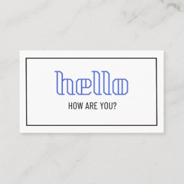 Hello How Are Free 24/7 Crisis文字ライン コーリングカード