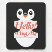 Hello! Hug Me - penguin costume personalization マウスパッド (正面)