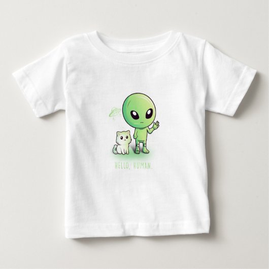 Hello Human ベビーTシャツ (正面)